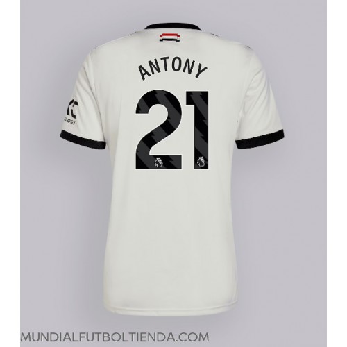 Camiseta Manchester United Antony #21 Tercera Equipación Replica 2024-25 mangas cortas